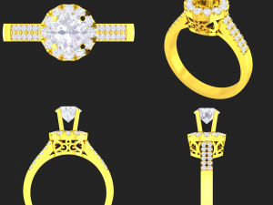 collection of 20 ladies diamond rings - 5 3D Print Model