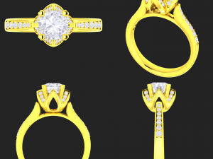 collection of 20 ladies diamond rings - 5 3D Print Model