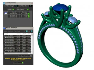 collection of 20 ladies diamond rings - 5 3D Print Model