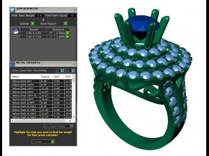 collection of 20 ladies diamond rings - 5 3D Print Model