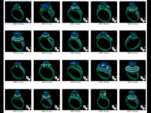 collection of 20 ladies diamond rings - 5 3D-printmodel