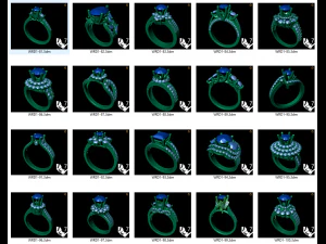 レディース ダイヤモンド リング 20 個のコレクション - 5 3Dプリントモデル