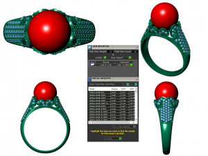 collection of 20 ladies pearl rings - 1 Modello di stampa 3D