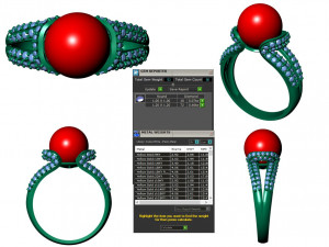 collection of 20 ladies pearl rings - 1 Modello di stampa 3D