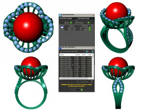 collection of 20 ladies pearl rings - 1 Modello di stampa 3D