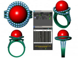 collection of 20 ladies pearl rings - 1 Modello di stampa 3D