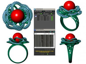 collection of 20 ladies pearl rings - 1 Modello di stampa 3D