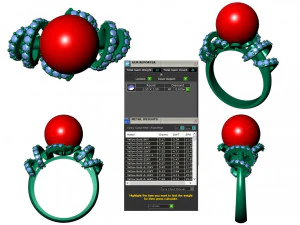 collection of 20 ladies pearl rings - 2 3D Print Model