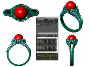 collection of 20 ladies pearl rings - 2 3D Print Model