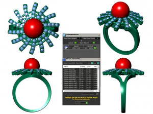 collection of 20 ladies pearl rings - 2 3D Print Model