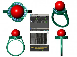 collection of 20 ladies pearl rings - 2 3D Print Model