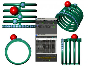 collection of 20 ladies pearl rings - 2 3D Print Model