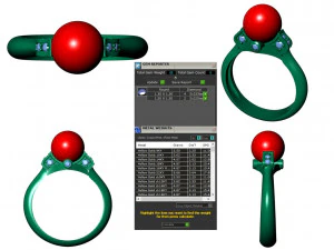 collection of 20 ladies pearl rings - 2 3D Print Model