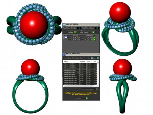 collection of 20 ladies pearl rings - 3 3D Print Model
