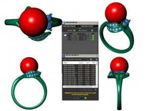 collection of 20 ladies pearl rings - 3 3D Print Model