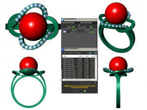 collection of 20 ladies pearl rings - 3 3D Print Model