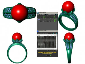 collection of 20 ladies pearl rings - 3 3D Print Model