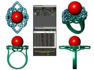 collection of 20 ladies pearl rings - 3 3D Print Model