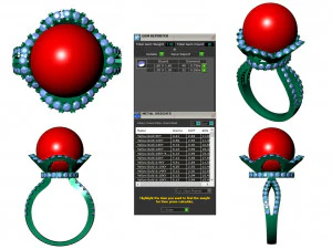 collection of 20 ladies pearl rings - 3 3D Print Model