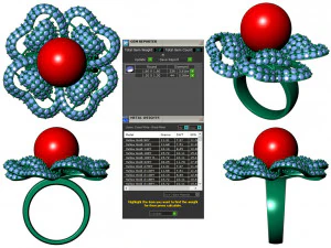 collection of 20 ladies pearl rings - 3 3D Print Model