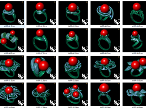 collection of 20 ladies pearl rings - 3 3D-printmodel