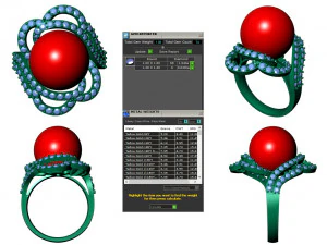 collection of 20 ladies pearl rings - 4 3D Print Model