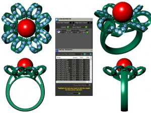 collection of 20 ladies pearl rings - 4 3D Print Model