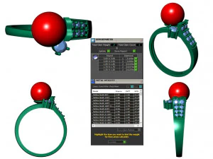 collection of 20 ladies pearl rings - 4 3D Print Model