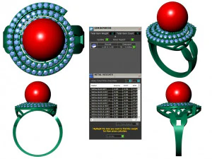 collection of 20 ladies pearl rings - 4 3D Print Model