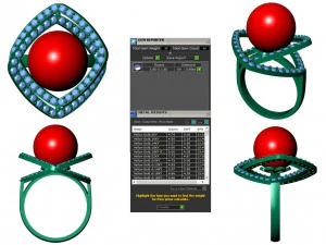 collection of 20 ladies pearl rings - 4 3D Print Model