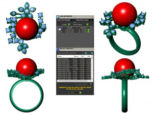collection of 20 ladies pearl rings - 4 3D Print Model