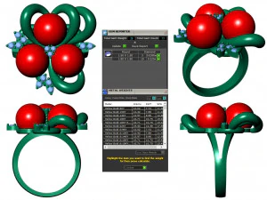 collection of 20 ladies pearl rings - 4 3D Print Model