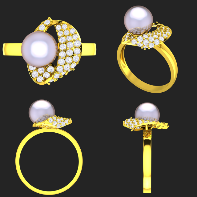 Ladies pearl rings new arrivals
