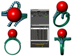 collection of 20 ladies pearl rings - 5 3D Print Model