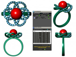 collection of 20 ladies pearl rings - 5 3D Print Model