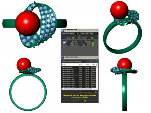 collection of 20 ladies pearl rings - 5 3D Print Model