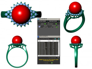 collection of 20 ladies pearl rings - 5 3D Print Model