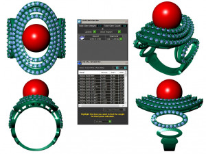 collection of 20 ladies pearl rings - 5 3D Print Model