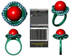 collection of 20 ladies pearl rings - 5 3D Print Model