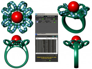 collection of 20 ladies pearl rings - 5 3D Print Model