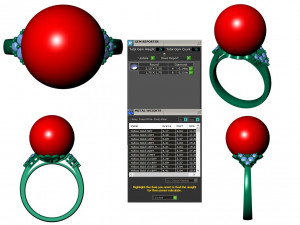 collection of 20 ladies pearl rings - 5 3D Print Model