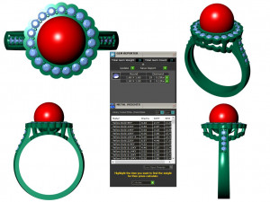 collection of 20 ladies pearl rings - 5 3D Print Model