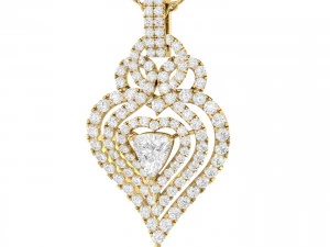 collection of 20 diamond pendant - 2 3D Print Model