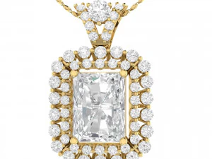 collection of 20 diamond pendant - 5 3D Print Model