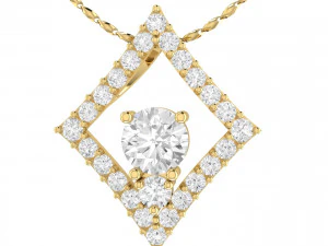 collection of 20 diamond pendant - 5 3D Print Model