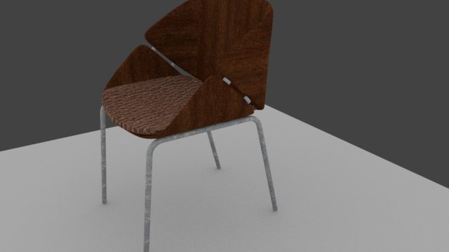 chair lowpoly 3D Model .c4d .max .obj .3ds .fbx .stl .blend 