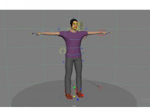 character lowpoly with facial rig fbx mb ma fles 3D Model