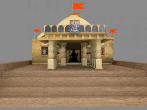 tempio lowpoly obj fbx ma ma file texture materiale uv scartato Modello 3D