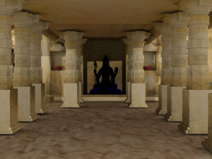 temple lowpoly obj fbx ma ma files texture material uv unwrapped 3D Model