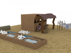 loundery lowpoly polygon mash texture uv unwrapping Modelo 3D